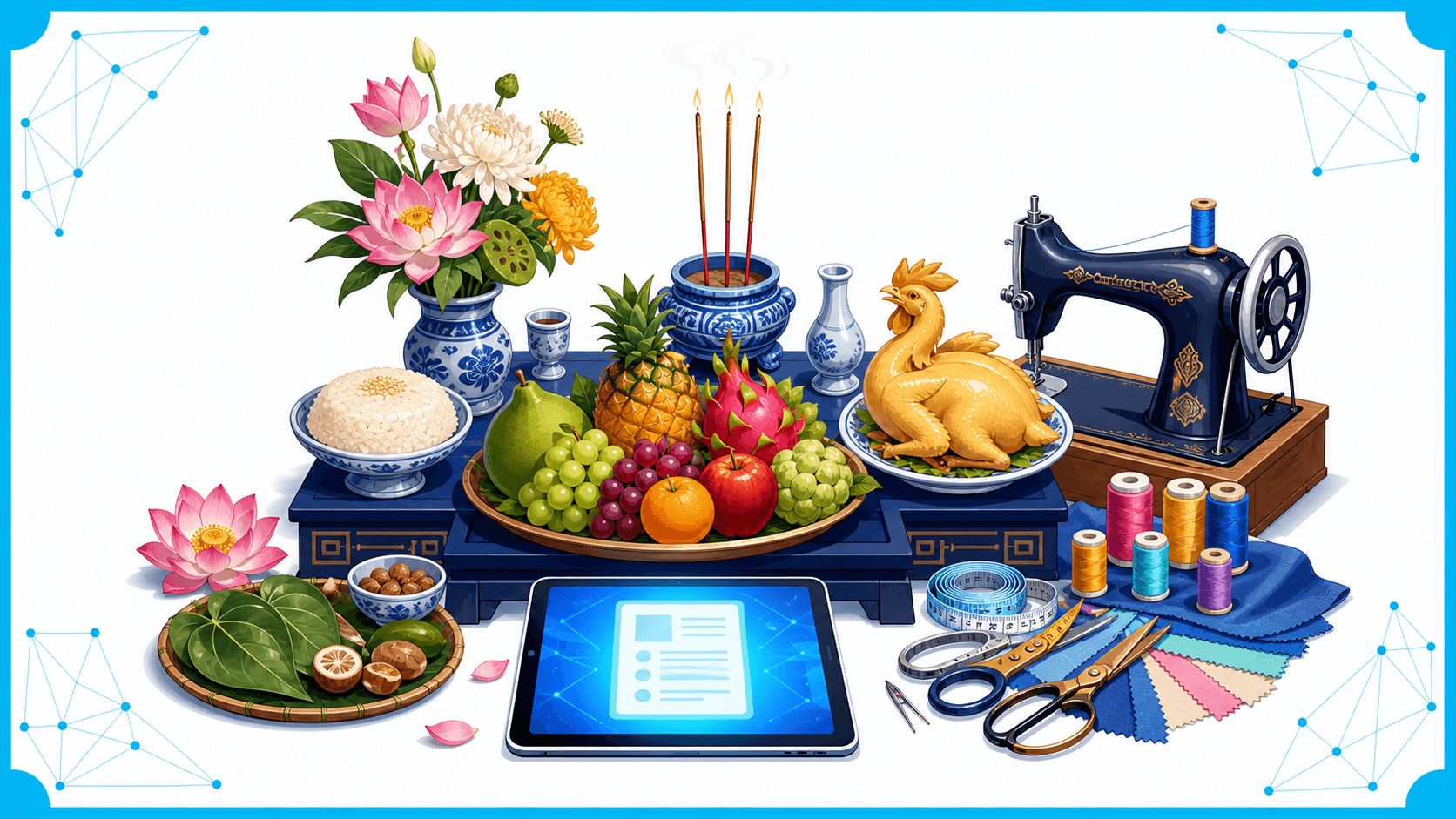 Chuẩn bị lễ vật cúng giỗ tổ nghề may trang trọng và đầy đủ